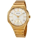 Bulova 97P136 Curv Silver White Dial Gold Tone Stainless Steel Womens Watch New. Price: $304.99.