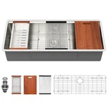 45 Inch Undermount Kitchen Sink Super Large Ledge Workstation T304 16 Gauge S... New. Price: $656.37.