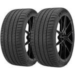 (qty 2) 255/35ZR18 Michelin Pilot Sport 4S 94Y Xl Black Wall Tires New. Price: $596.98.