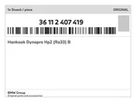 Genuine Bmw Hankook Dynapro HP2 (RA33) 36-11-2-407-419 New. Price: $197.62.