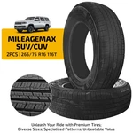 Pair Of Mileagemax 265/75R16 116T Tires Fits Ford Ranger 2.3L 8.8MM 50000 New. Price: $153.99.