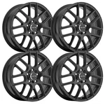 (SET-4) Vision 426H Cross 17X7.5 5X115 40MM Matte Black Wheels Rims Inch New. Price: $571.00.