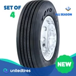 Set Of (4) New Lt 295/75R22.5 Toyo M177 144/141L. Price: $2418.64.