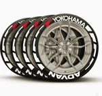 Lettering Advan Yokohama Decal Stickers 4 Tires Set 1.00" New. Price: $74.99.